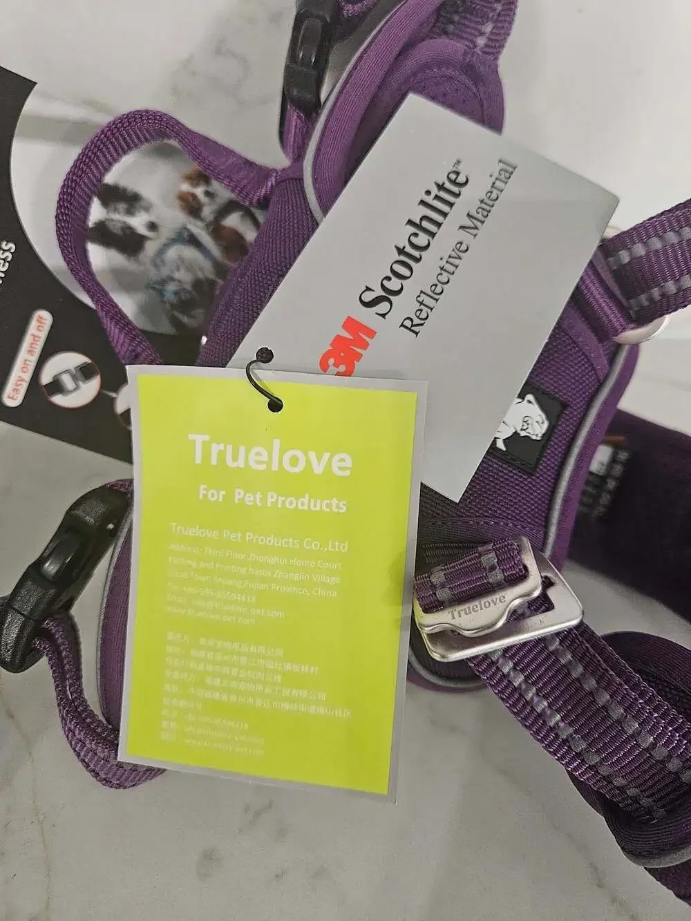Truelove No Pull Dog Harness, Size M, Purple